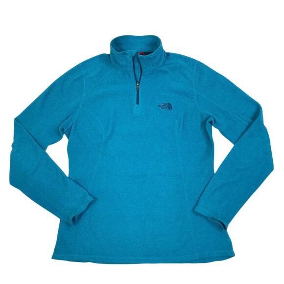 THE  NORTH FACE Polartec 1/4 Zip Fleece Pullover Women S Blue Outdoor Sporty Y2K - Picture 1 of 9